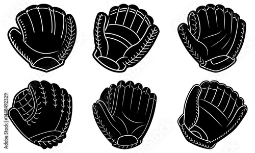 Baseball Mitt Silhouette vector illustration