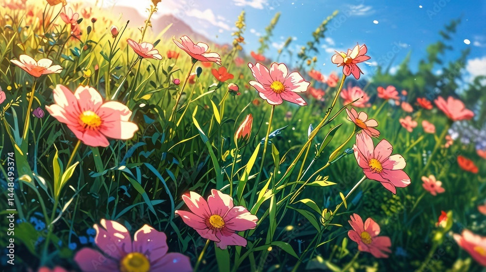 Fototapeta premium flowers in the grass