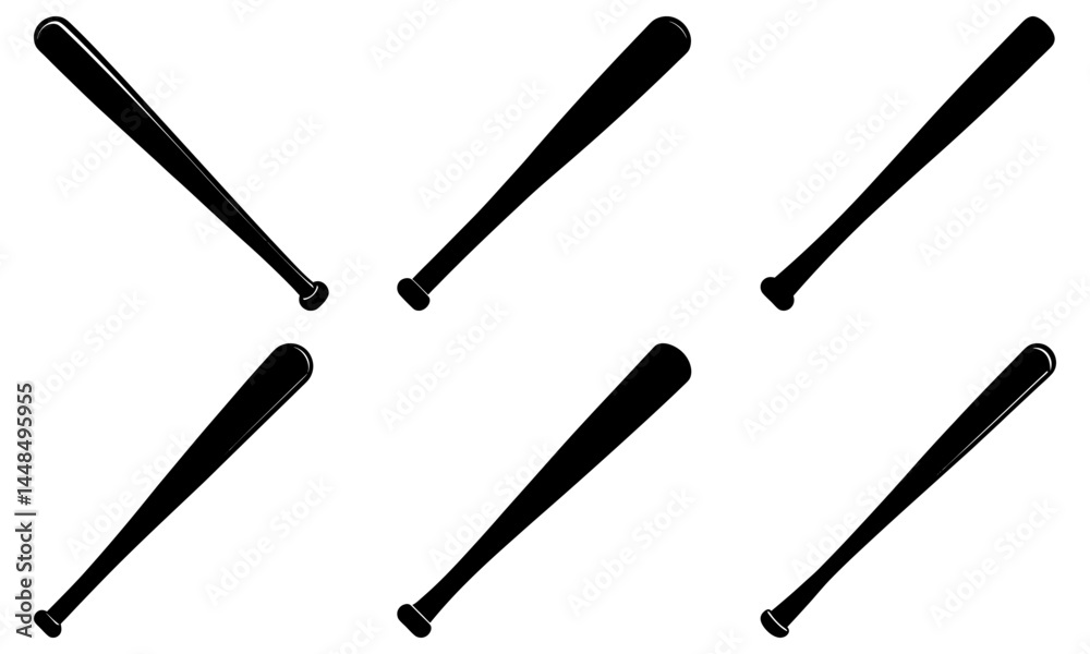 Baseball Bat Silhouette vector illustration Baseball Bat Silhouette vector illustration