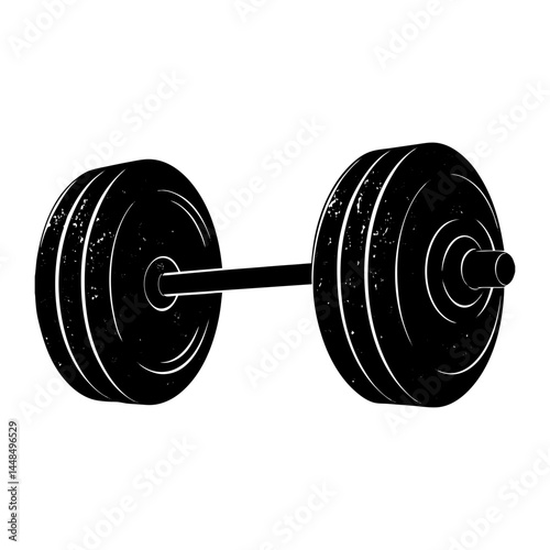Barbell Silhouette vector illustration