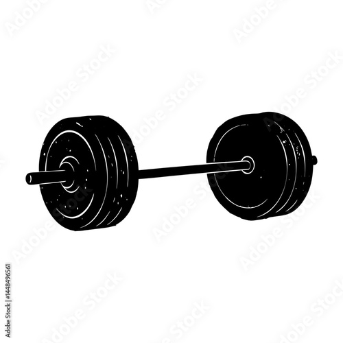Barbell Silhouette vector illustration