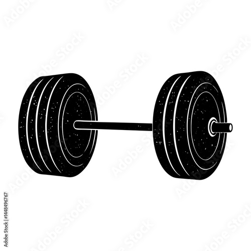 Barbell Silhouette vector illustration