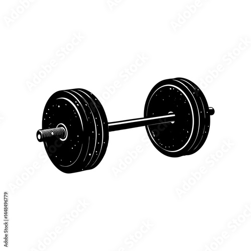 Barbell Silhouette vector illustration
