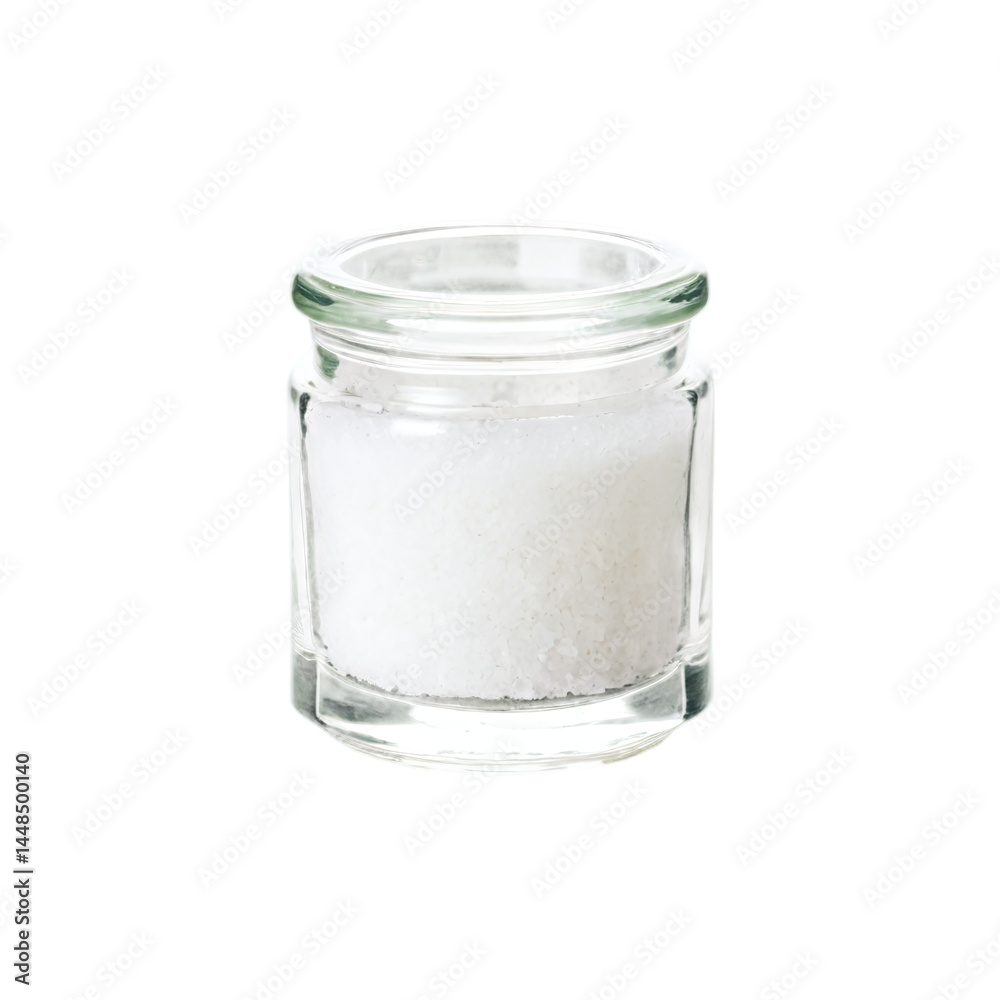 glass salt cellar isolated on transparent background