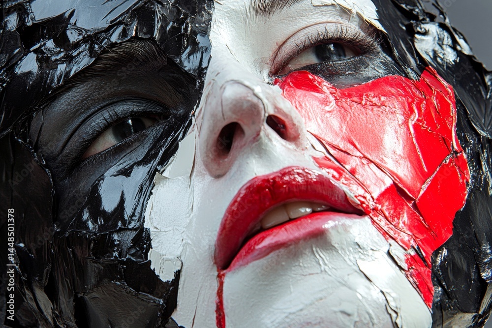 Pain of disorder - chronic pain: abstract image of mental state. Metaphorical chronic pain emotions of a disorder and suffering. Desperate for relief. Feeling unwell. Feeling awful. Feeling.