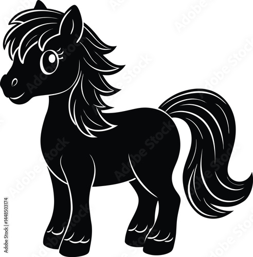 Cartoon Pony Silhouette