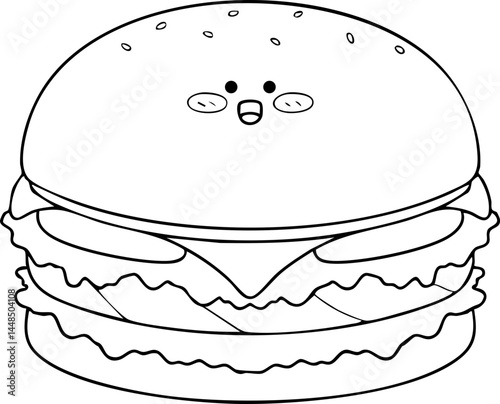 burger doodle