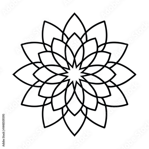 mandala pattern vector line art