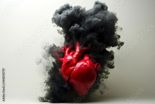 First aid. Chronic disorder - heart disease: abstract image of human state. Medical laboratory. Rehabilitation therapy. Metaphorical heart disease physical senses, of a long-lasting sickness.