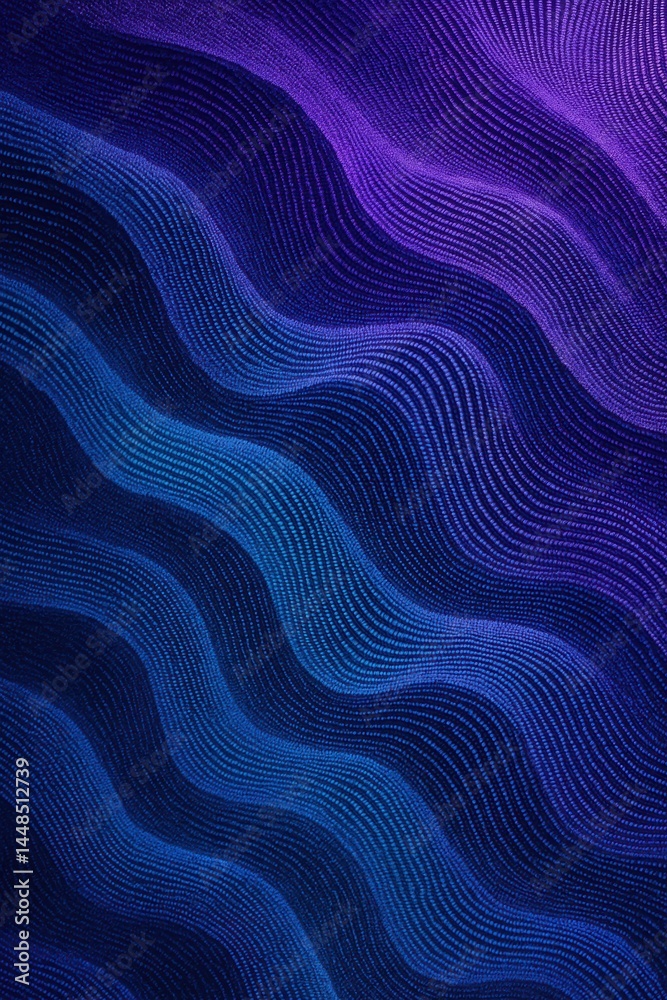 Abstract Blue and Purple Waves Background Design for Creative Projects