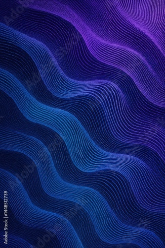 Obraz na płótnie Abstract Blue and Purple Waves Background Design for Creative Projects w salonie