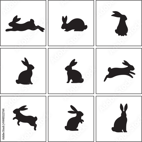 black silhouettes of animals
