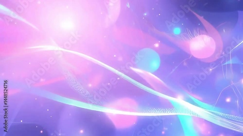 Abstract background of liquid metal and chrome with shades of blue, lilac and orange, live wallpaper