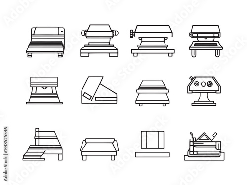 Construction tool tile cutter black and white vector