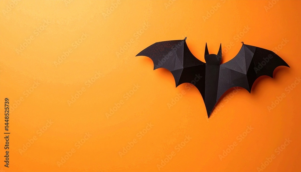 Fototapeta premium Creative halloween decoration home paper art festive environment close-up view spooky concept