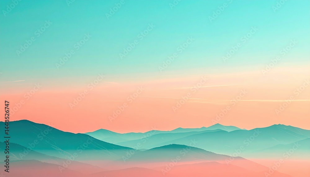 Serene landscape sunset over mountains nature photography tranquil environment aesthetic viewpoint calm concept Serene landscape sunset over mountains nature photography tranquil environment aesthetic viewpoint calm concept