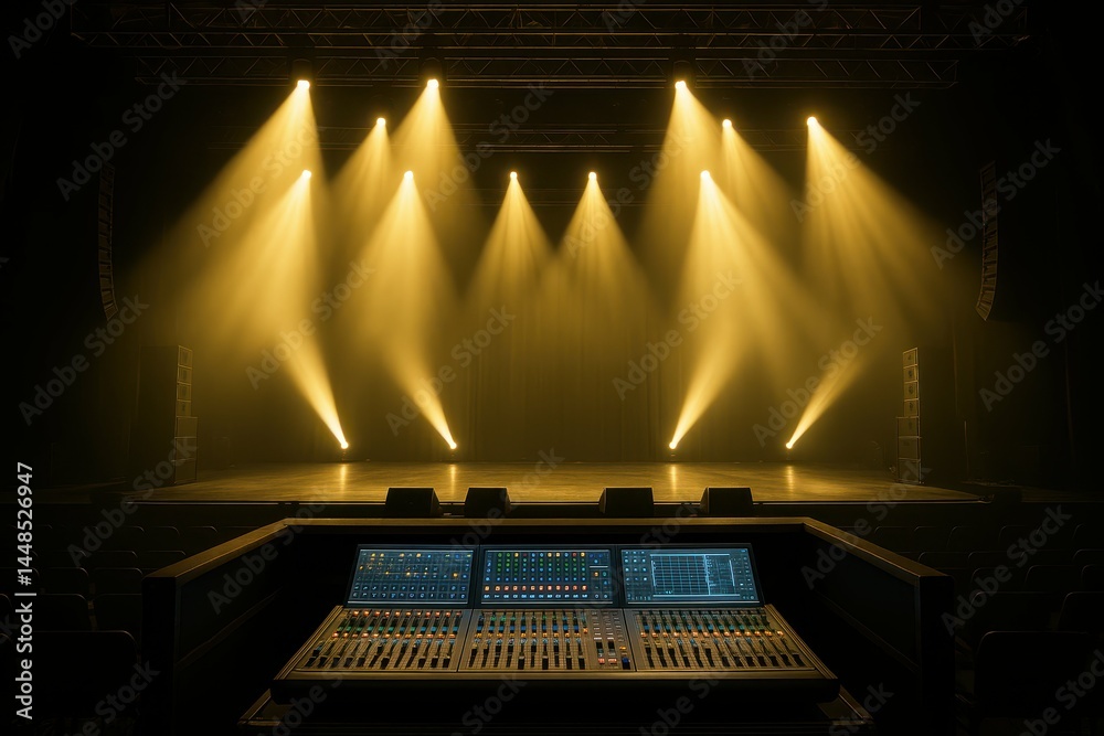 Grand Stage Experience with Lighting and Sound Control Console