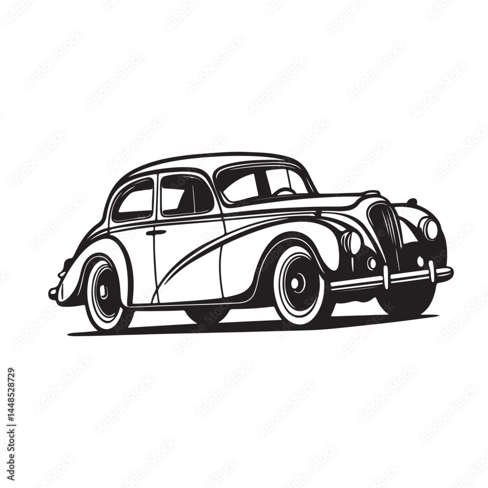 Obraz premium silhouette of an old car