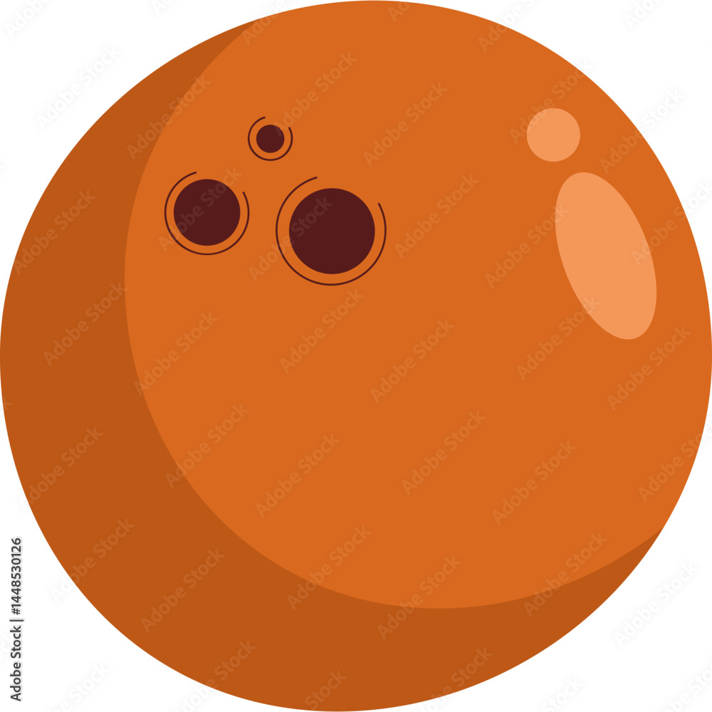 Fototapeta premium Flat Vector Illustration of a Tropical Coconut Fruit 