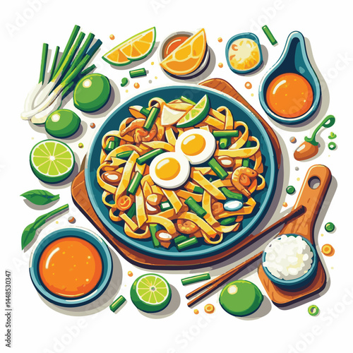 cuisine, asian, pad thai, meal, dish, plate, noodles, dinner, food, restaurant, shrimp, noodle, thai, lunch, delicious, background, vegetable, traditional, lime, gourmet, chinese, thailand, rice, stir
