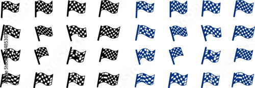 Race flag icon vector isolated on white background. Competition sport flag line vector icon. Racing flag. Start finish flag. Checkered. Start. vector set 4