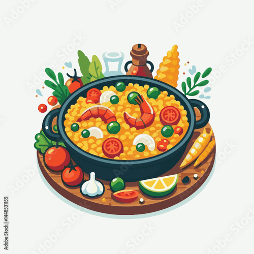 rice, paella, dish, meal, spanish, cuisine, food, seafood, pan, dinner, traditional, shrimp, mediterranean, spain, cooking, prawn, vegetable, cooked, background, plate, mussel, gourmet, shellfish, res