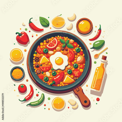 rice, paella, dish, meal, spanish, cuisine, food, seafood, pan, dinner, traditional, shrimp, mediterranean, spain, cooking, prawn, vegetable, cooked, background, plate, mussel, gourmet, shellfish, res