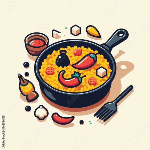 rice, paella, dish, meal, spanish, cuisine, food, seafood, pan, dinner, traditional, shrimp, mediterranean, spain, cooking, prawn, vegetable, cooked, background, plate, mussel, gourmet, shellfish, res