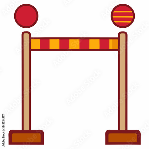 vector illustration of a red door