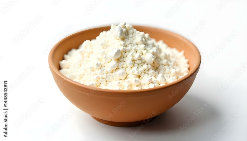 bowl of flour isolated on white background bowl of flour isolated on white background