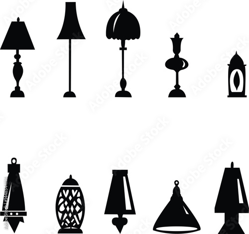 set of lamps