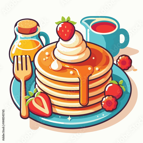 food, dessert, sweet, delicious, fresh, homemade, breakfast, stack, plate, meal, tasty, morning, pancake, syrup, snack, butter, brunch, pancakes, fruit, healthy, pile, lunch, traditional, honey, baked