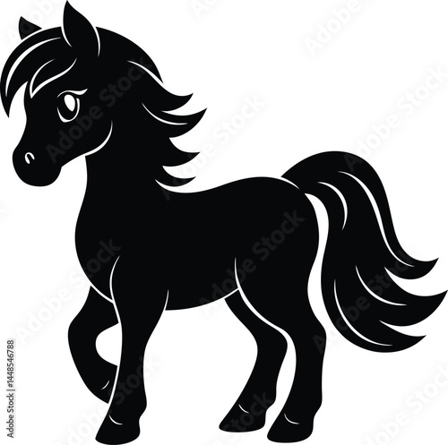Pony Silhouette For Tattoo