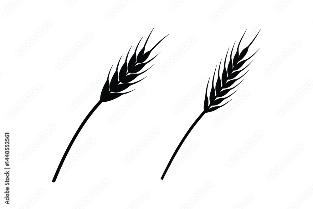 Wheat field silhouette vector bundle illustration Wheat field silhouette vector bundle illustration