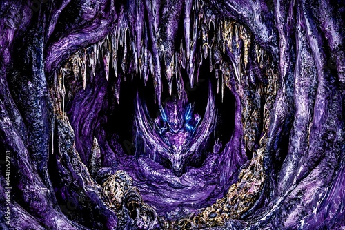 algorithm generative neon cave landscapes designed by sentient