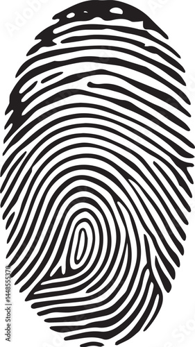Print fingerprint Fingerprint icon. Simple vector illustration on black and white background Set of vector fingerprint icons isolated on white background. fingerprint vector illustration Fingerprint i