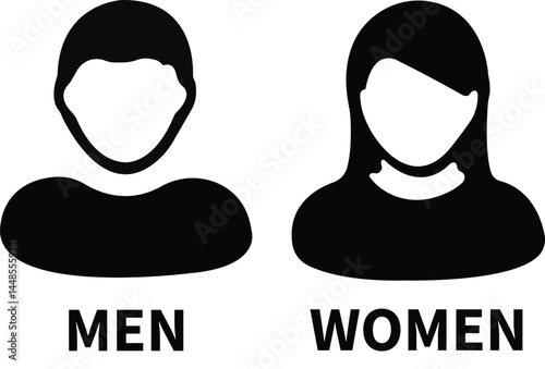 black and white people faces, vector illustration of a men and women icon set, men and women sign icon, men and women face vector head, avatar icon set of men and women, face icon set of men and women