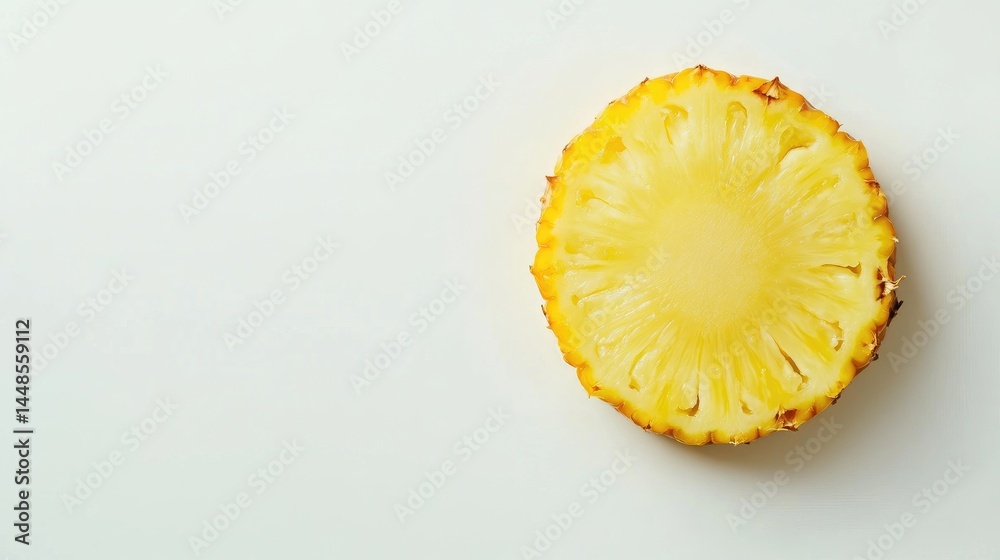 pineapple slice isolated on white on whitebackground pineapple slice isolated on white on whitebackground