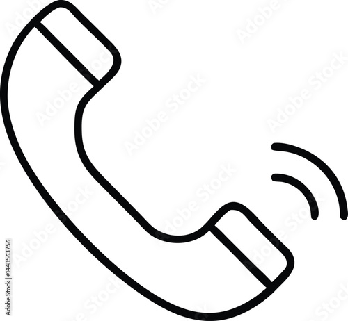 call line art vector  icon