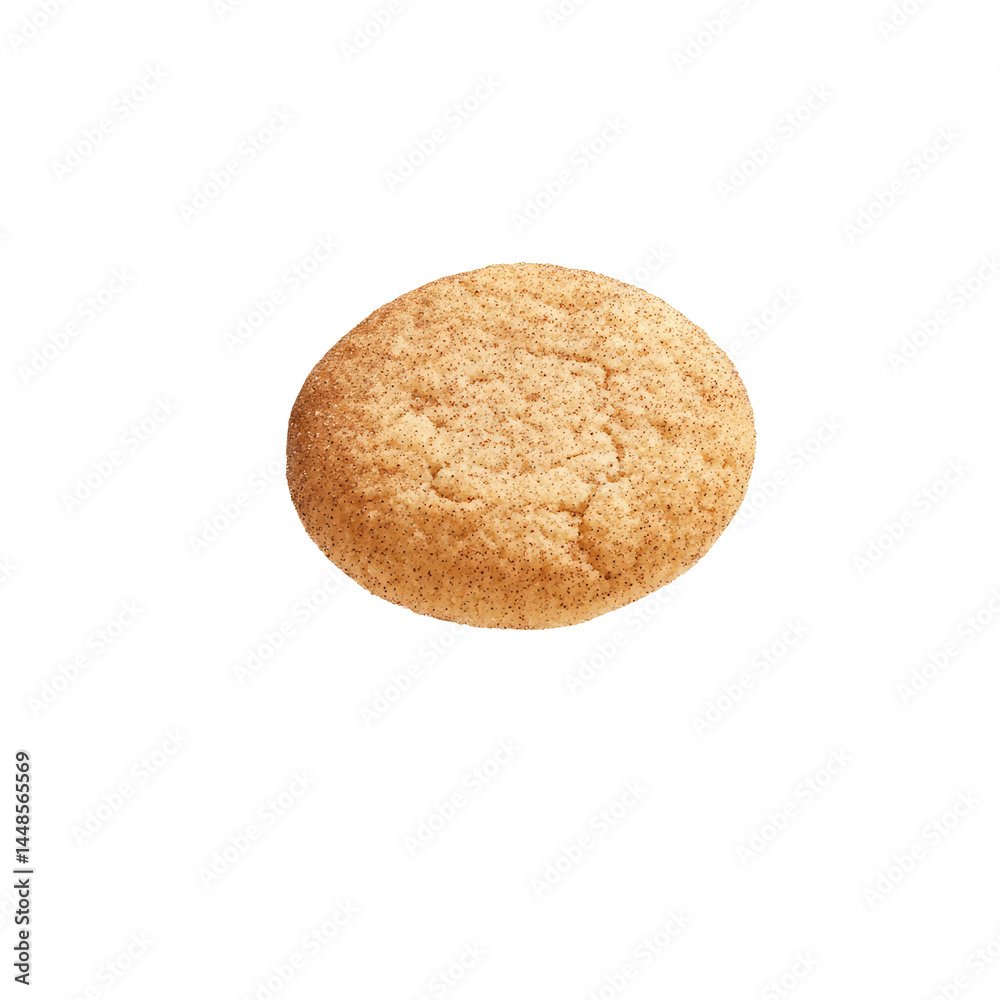 Single Snickerdoodle Cookie Descending Mid isolated on a transparent background Single Snickerdoodle Cookie Descending Mid isolated on a transparent background