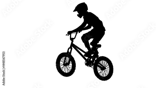silhouette of a cyclist