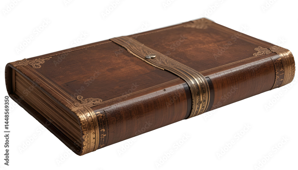 Obraz premium ia generated. old leather book