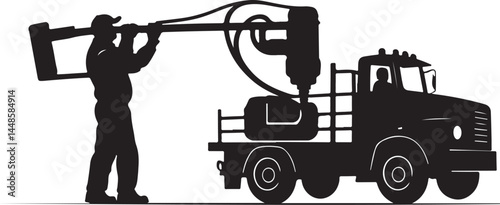 HEAVY MACHINERY IN ACTION: THE BACKBONE OF CONSTRUCTION VECTOR