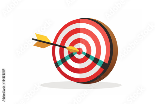 New Darts Board Isolated on White Background