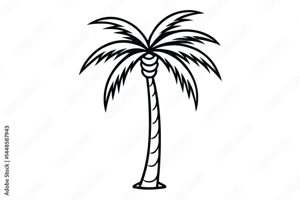 Obraz premium palm coconut tree icon vector art