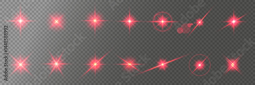 Lens Flare, light glow effect. sun or realistic shining star with backlight effect. bokeh glitter and sparkles or sparkles on transparent background.