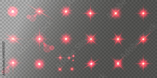 Lens Flare, light glow effect. sun or realistic shining star with backlight effect. bokeh glitter and sparkles or sparkles on transparent background.