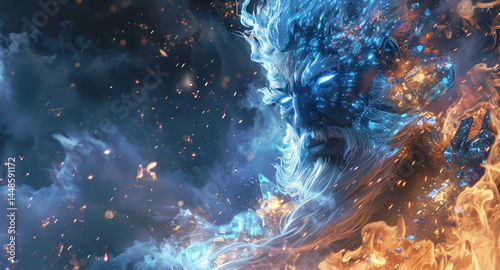 Solar Flame Clash in Nebula Drift