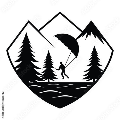 Adventure Sports Paragliding over Majestic Mountains