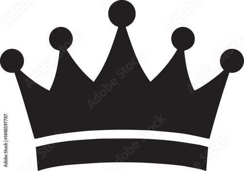 Set of black and golden crowns vector illustration symbolizing royalty, power, and authority with a luxurious and majestic design